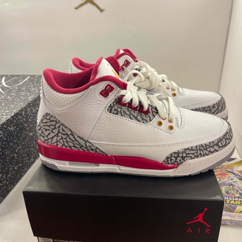 Jordan 3 cardinal size 6y grade school